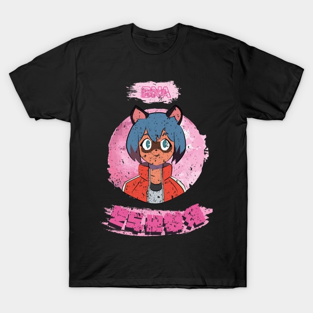 BRAND NEW ANIMAL (BNA): KAGEMORI MICHIRU TANUKI (GRUNGE STYLE) T-Shirt by FunGangStore